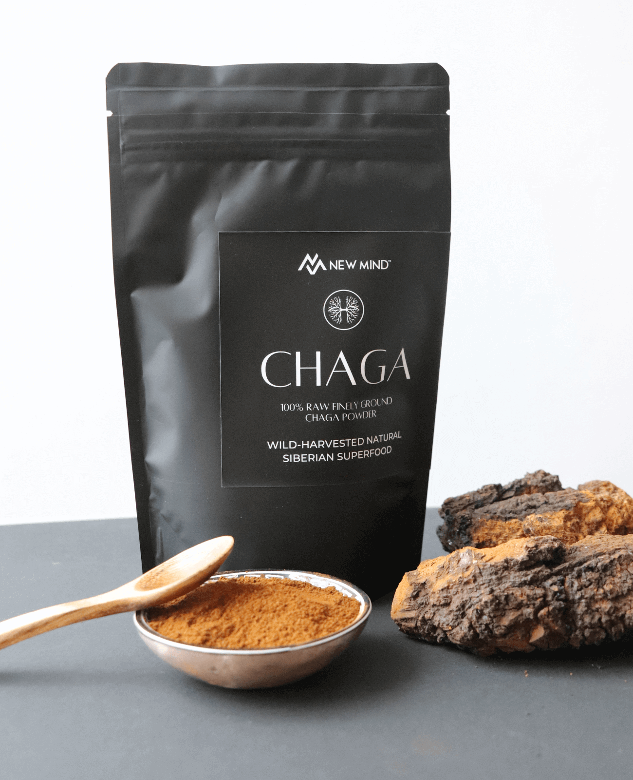 Pure Finely Ground Chaga Powder Tea (100g/20 servings)