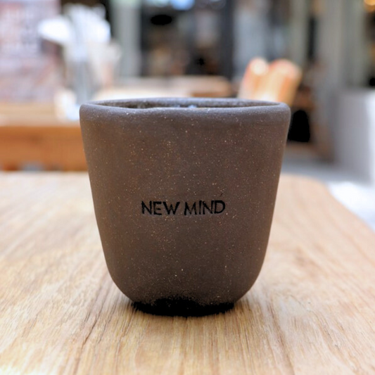 Hand-made Ceramic Intention Cup - Charcoal