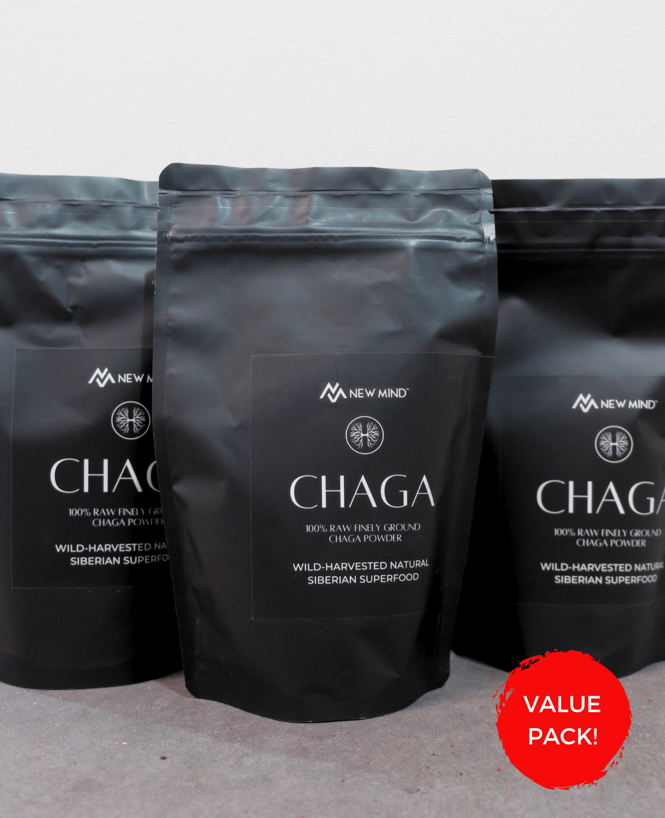 Pure Chaga Powder Bundle - 3 PACK BUNDLE