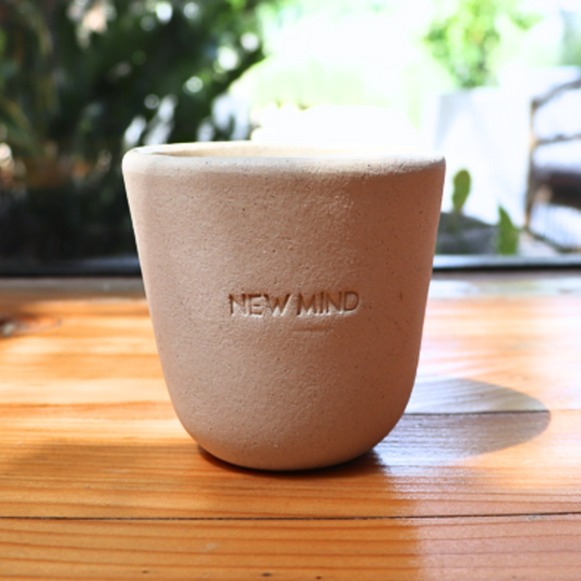 Hand-made Ceramic Intention Cup - Beige